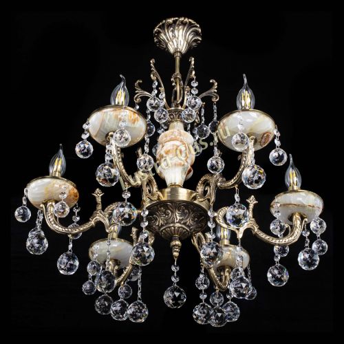 Люстра бронзовая Оникс №6/1 шар в Химках Гусь Хрустальный