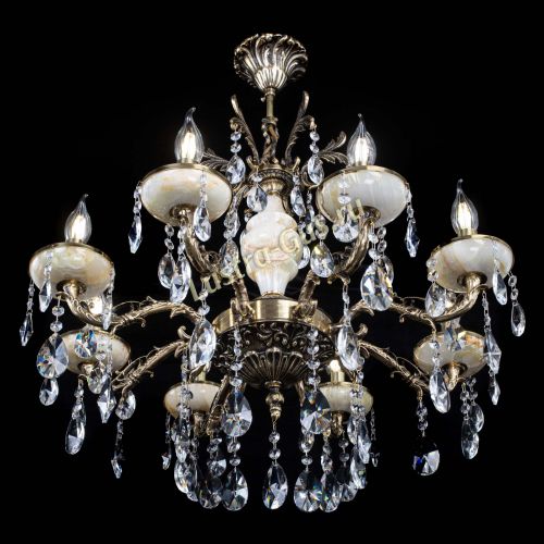 Люстра бронзовая Оникс №8/1 лучик в Химках Гусь Хрустальный