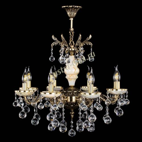 Люстра бронзовая Оникс №8/1 шар в Химках Гусь Хрустальный