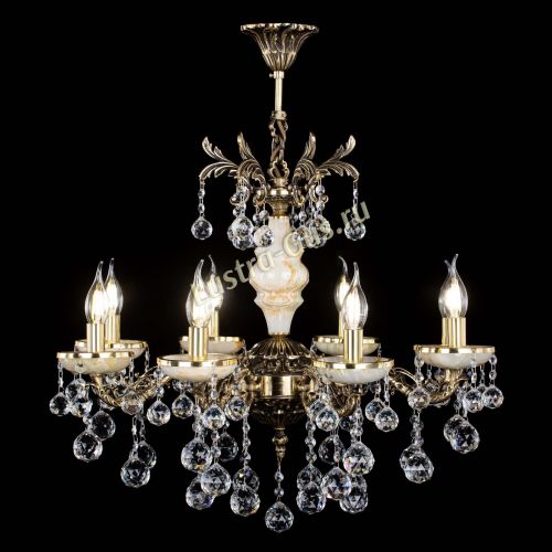 Люстра бронзовая Оникс №8/1 шар в Химках Гусь Хрустальный