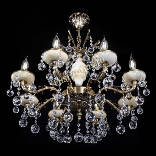 Люстра бронзовая Оникс №8/1 шар в Химках Гусь Хрустальный