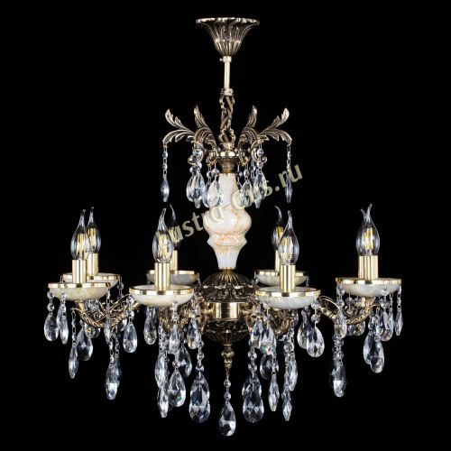 Люстра бронзовая Оникс №8/1 журавлик в Химках Гусь Хрустальный