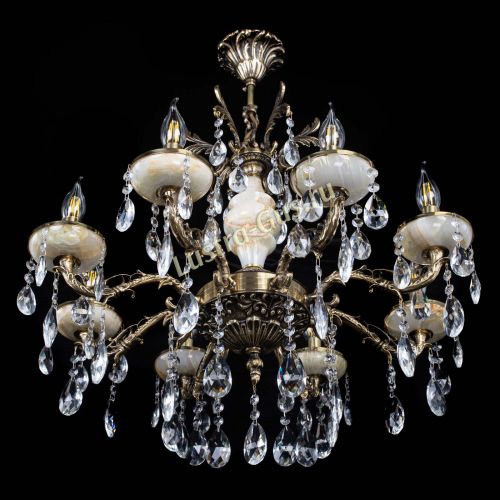 Люстра бронзовая Оникс №8/1 журавлик в Химках Гусь Хрустальный