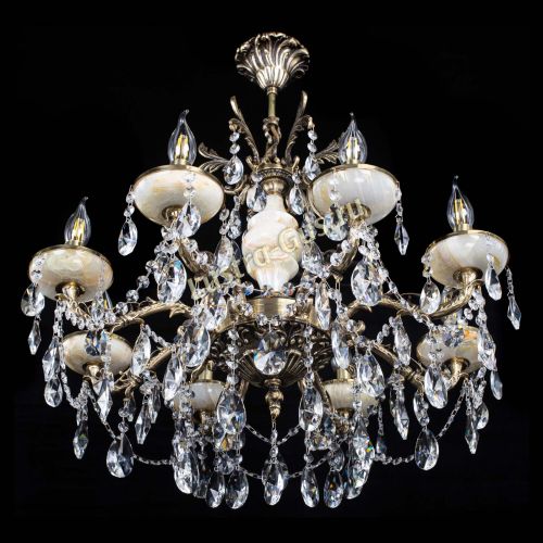 Люстра бронзовая Оникс №8/2 лучик в Химках Гусь Хрустальный