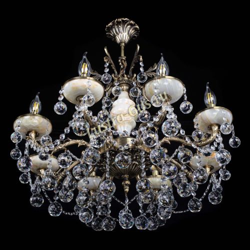 Люстра бронзовая Оникс №8/2 шар в Химках Гусь Хрустальный