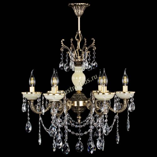 Люстра бронзовая Оникс белый №6/1 баден в Химках Гусь Хрустальный