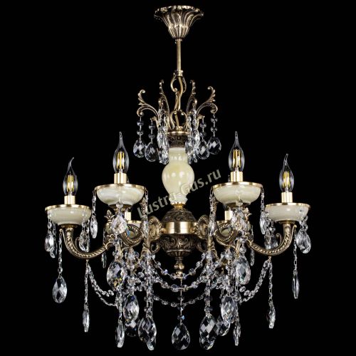 Люстра бронзовая Оникс белый №6/1 баден в Химках Гусь Хрустальный