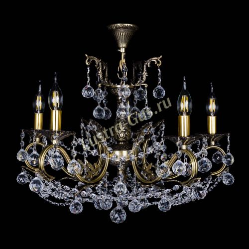 Бронзовая люстра Валери №5 шар в Химках Гусь Хрустальный