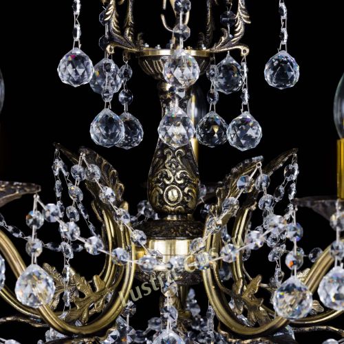 Бронзовая люстра Валери №5 шар в Химках Гусь Хрустальный