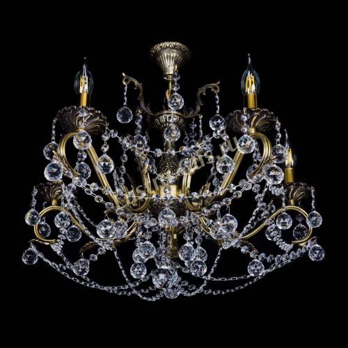 Бронзовая люстра Валери №5 шар в Химках Гусь Хрустальный