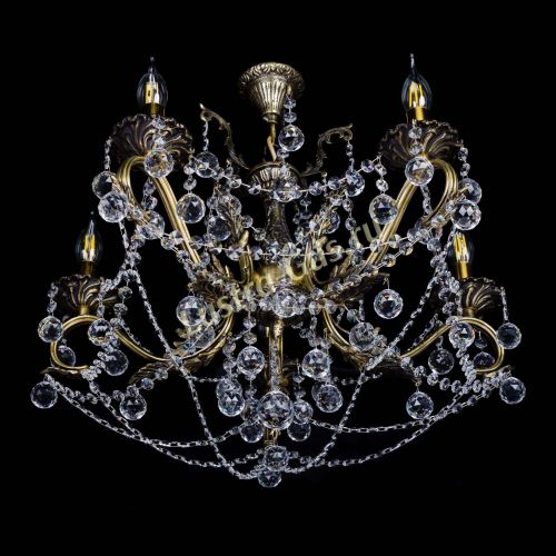 Бронзовая люстра Валери №5 шар в Химках Гусь Хрустальный