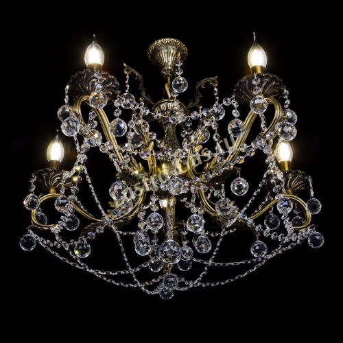 Бронзовая люстра Валери №5 шар в Химках Гусь Хрустальный