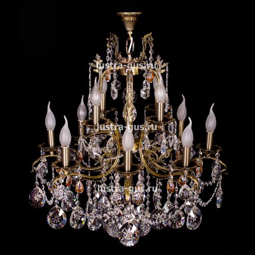 Люстра бронзовая Мелания №12 в Химках Гусь Хрустальный