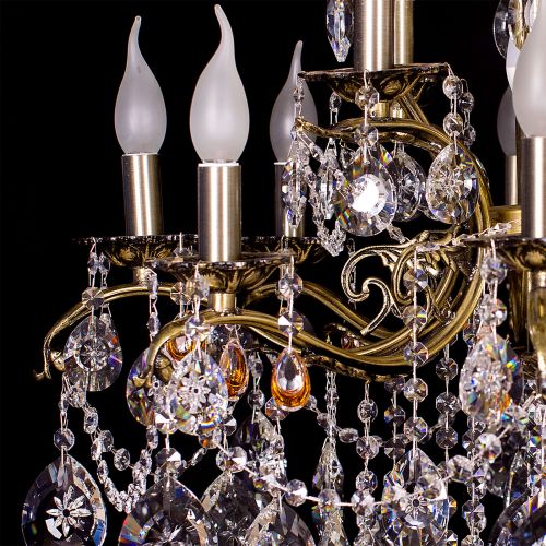 Люстра бронзовая Мелания №12 в Химках Гусь Хрустальный