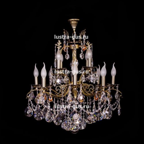 Люстра бронзовая Мелания №12 в Химках Гусь Хрустальный