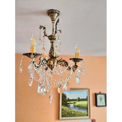 Люстра бронзовая Мелания №3 в Химках Гусь Хрустальный