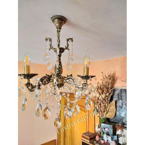 Люстра бронзовая Мелания №3 в Химках Гусь Хрустальный