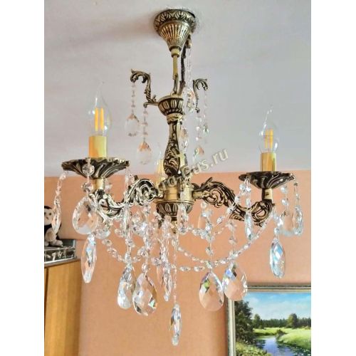Люстра бронзовая Мелания №3 в Химках Гусь Хрустальный