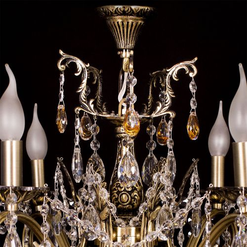 Люстра бронзовая Мелания №6/2 в Химках Гусь Хрустальный