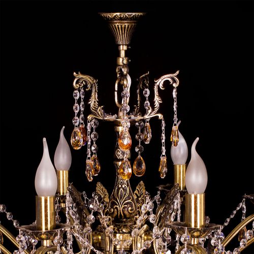 Люстра бронзовая Мелания №8/2 в Химках Гусь Хрустальный