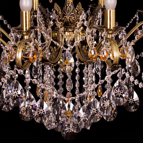 Люстра бронзовая Мелания №8/2 в Химках Гусь Хрустальный