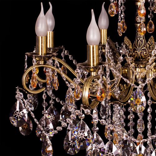 Люстра бронзовая Мелания №8/2 в Химках Гусь Хрустальный