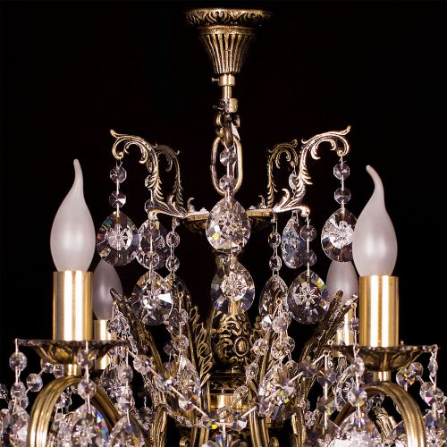 Люстра бронзовая Мелания №8/3 в Химках Гусь Хрустальный