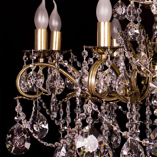 Люстра бронзовая Мелания №8/3 в Химках Гусь Хрустальный