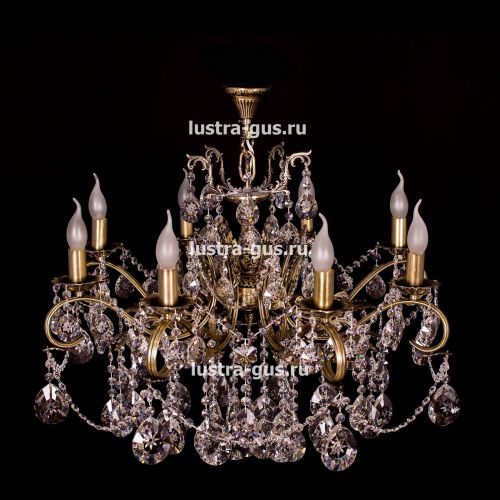 Люстра бронзовая Мелания №8/3 в Химках Гусь Хрустальный