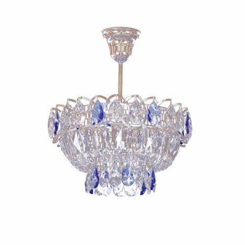 Люстра Катерина 1 лампа подвесная цветная в Химках Гусь Хрустальный