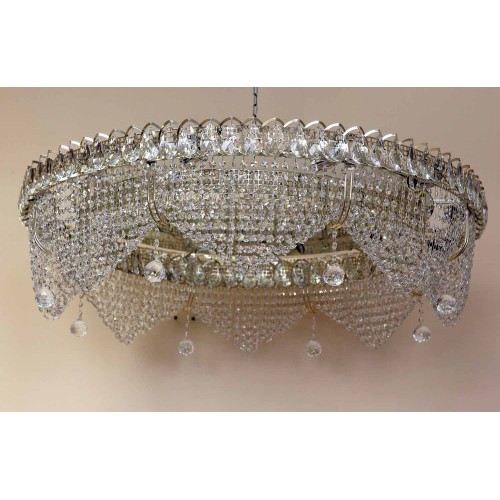 Люстра Кольцо Волна 1000 мм в Химках Гусь Хрустальный