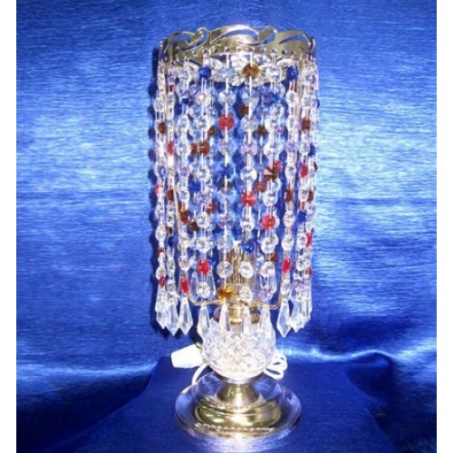 Лампа настольная Анжелика 2 Меланж карандаш цветная в Химках Гусь Хрустальный