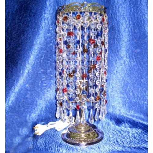 Лампа настольная Анжелика Меланж Карандаш в Химках Гусь Хрустальный