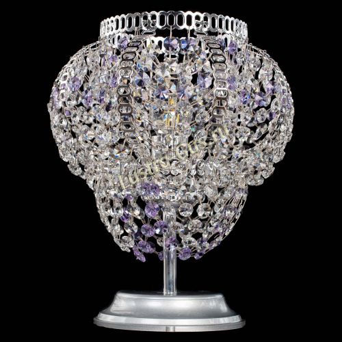 Настольная лампа Альфа №1 фиолетовая в Химках Гусь Хрустальный