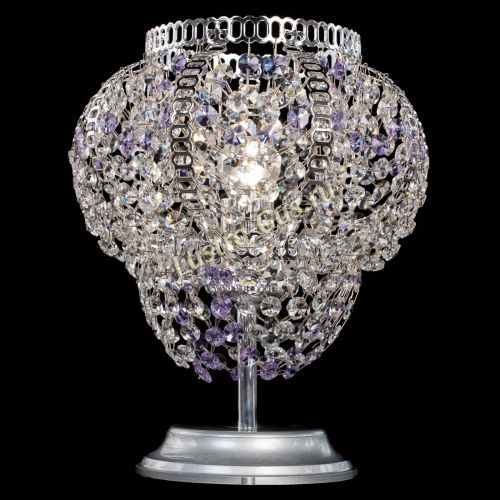 Настольная лампа Альфа №1 фиолетовая в Химках Гусь Хрустальный