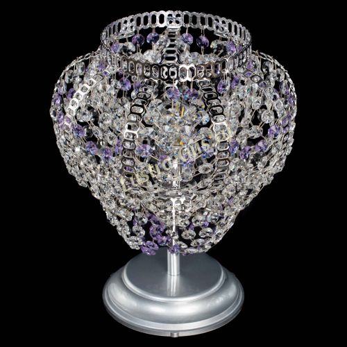 Настольная лампа Альфа №1 фиолетовая в Химках Гусь Хрустальный