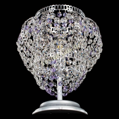 Настольная лампа Альфа №1 фиолетовая в Химках Гусь Хрустальный