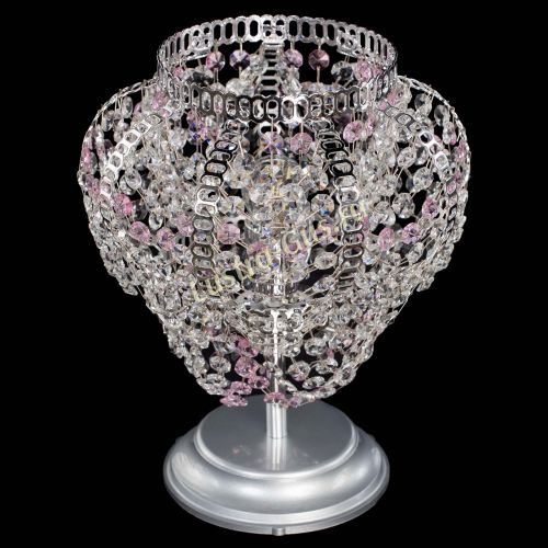 Настольная лампа Альфа №1 розовая в Химках Гусь Хрустальный