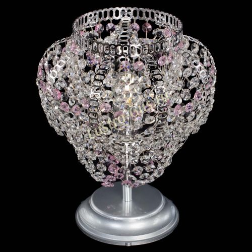 Настольная лампа Альфа №1 розовая в Химках Гусь Хрустальный