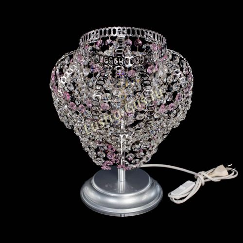 Настольная лампа Альфа №1 розовая в Химках Гусь Хрустальный
