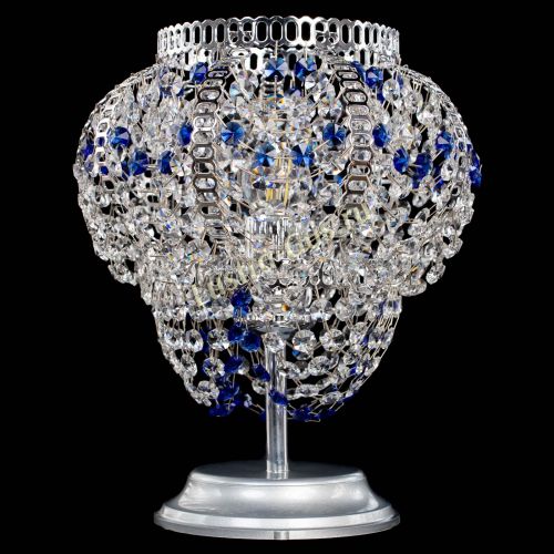 Настольная лампа Альфа №1 синяя в Химках Гусь Хрустальный