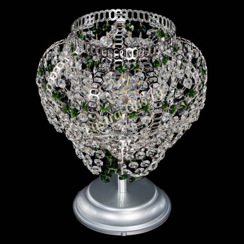 Настольная лампа Альфа №1 зеленая в Химках Гусь Хрустальный