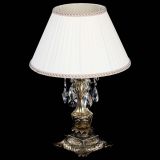 Бронзовая настольная лампа Антик №1 Лучик с абажуром в Химках