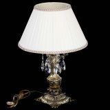 Бронзовая настольная лампа Антик №1 Лучик с абажуром в Химках