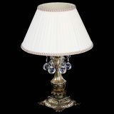 Бронзовая настольная лампа Антик №1 Шар  с абажуром в Химках