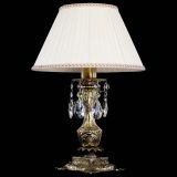 Бронзовая настольная лампа Антик №1 Журавлик с абажуром в Химках