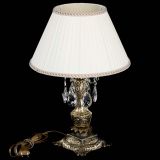 Бронзовая настольная лампа Антик №1 Журавлик с абажуром в Химках