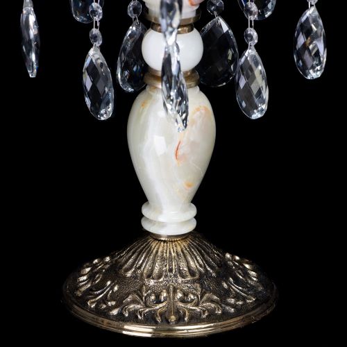 Настольная лампа Антик №5 с камнем в Химках Гусь Хрустальный