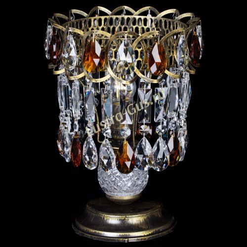 Настольная лампа Астра №1 под бронзу Чайная в Химках Гусь Хрустальный