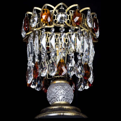 Настольная лампа Астра №1 под бронзу Чайная в Химках Гусь Хрустальный